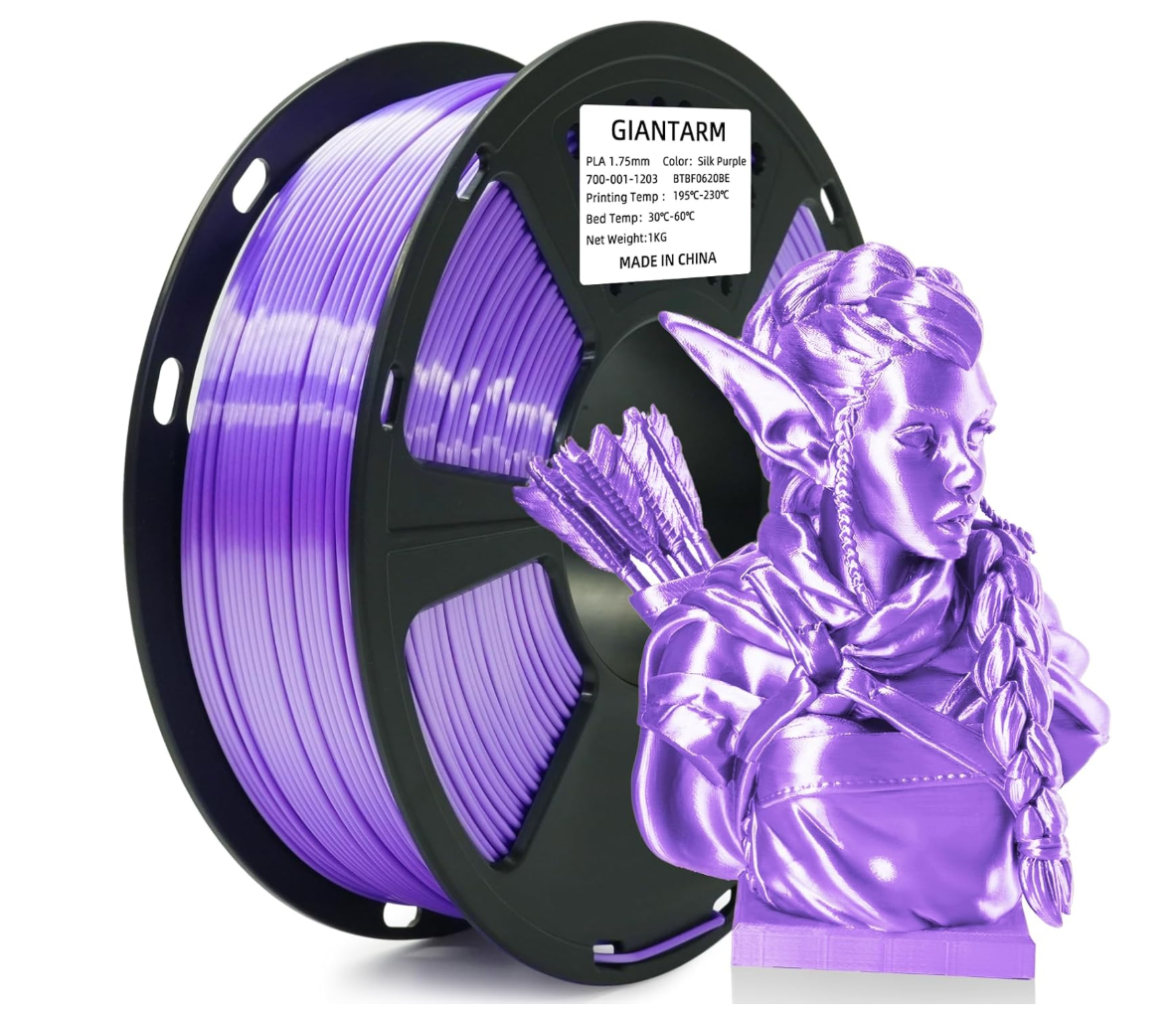 Light Purple Silk PLA Filament
