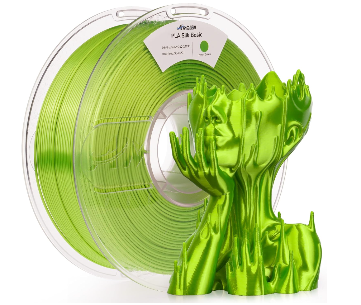 Lime Green Silk PLA Filament