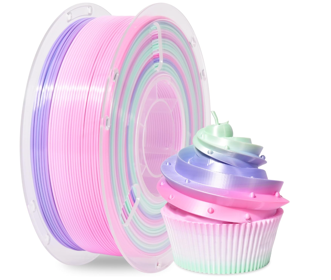 Pastel Rainbow Silk PLA Filament