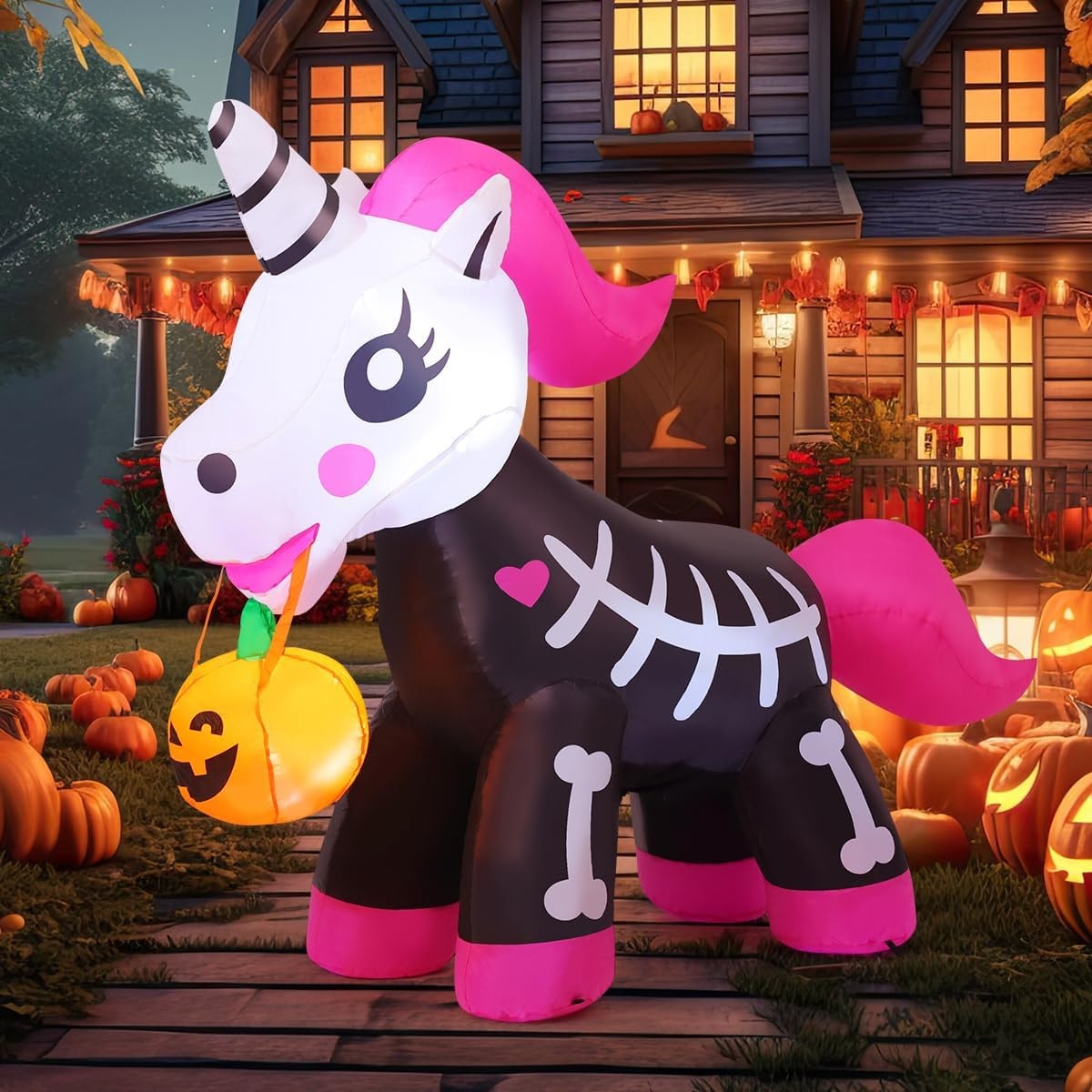 Skeleton Unicorn Inflatable